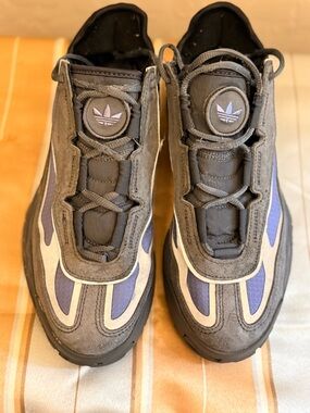 Adidas Niteball Gray and Purple Retro Runner Shoes